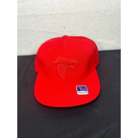 Atlanta Falcons Reebok Unisex Red Fitted Hat Cap Size 7 1/2 - Picture 1 of 2